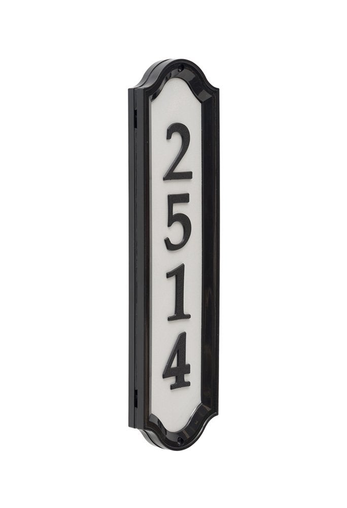 Whitehall Products Nite Bright Address Sign, 16" x 4.5", Black Numbers White Reflective Background - Image 2
